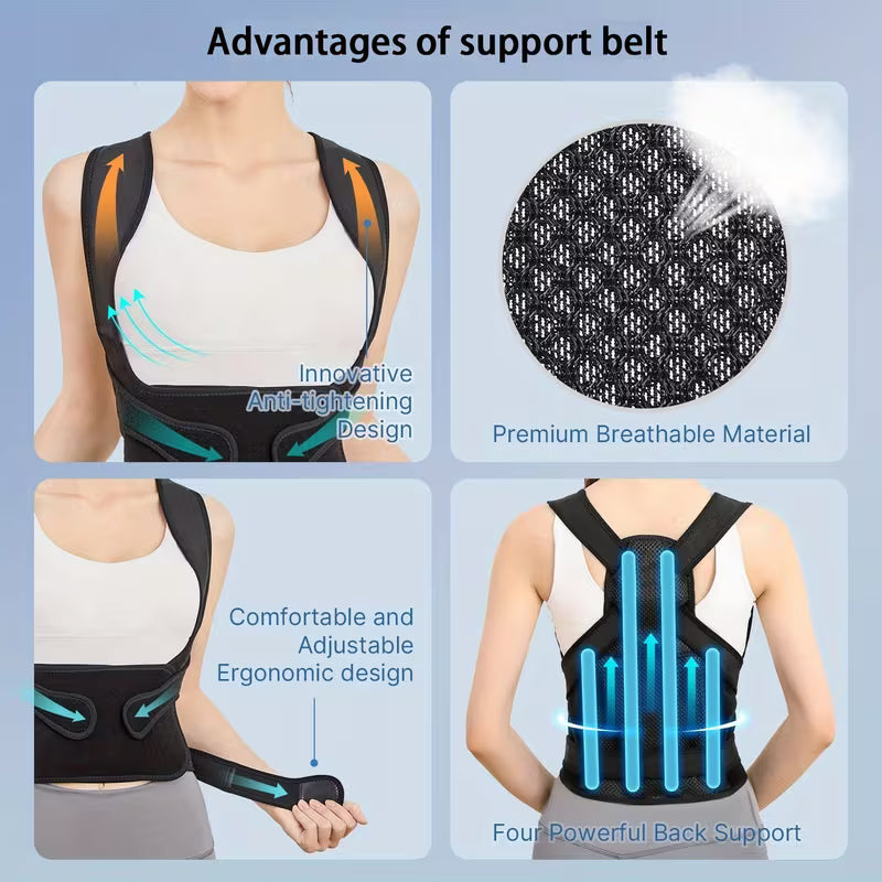 Unisex Adjustable Back Support Belt – Breathable & Lightweight