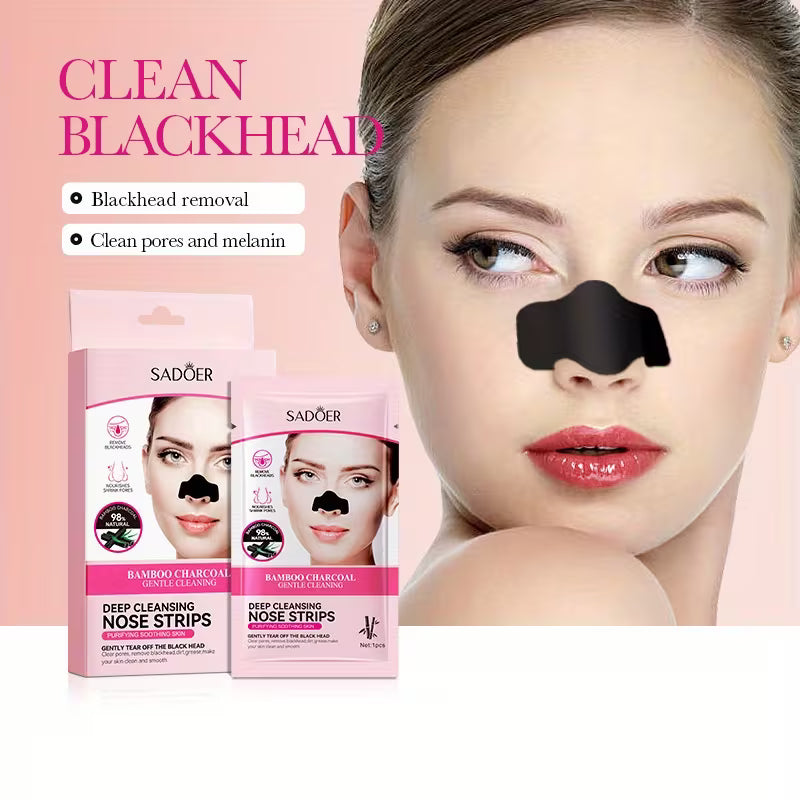 Bamboo Charcoal Deep Cleansing Nose Strips – Blackhead & Whitehead Remover