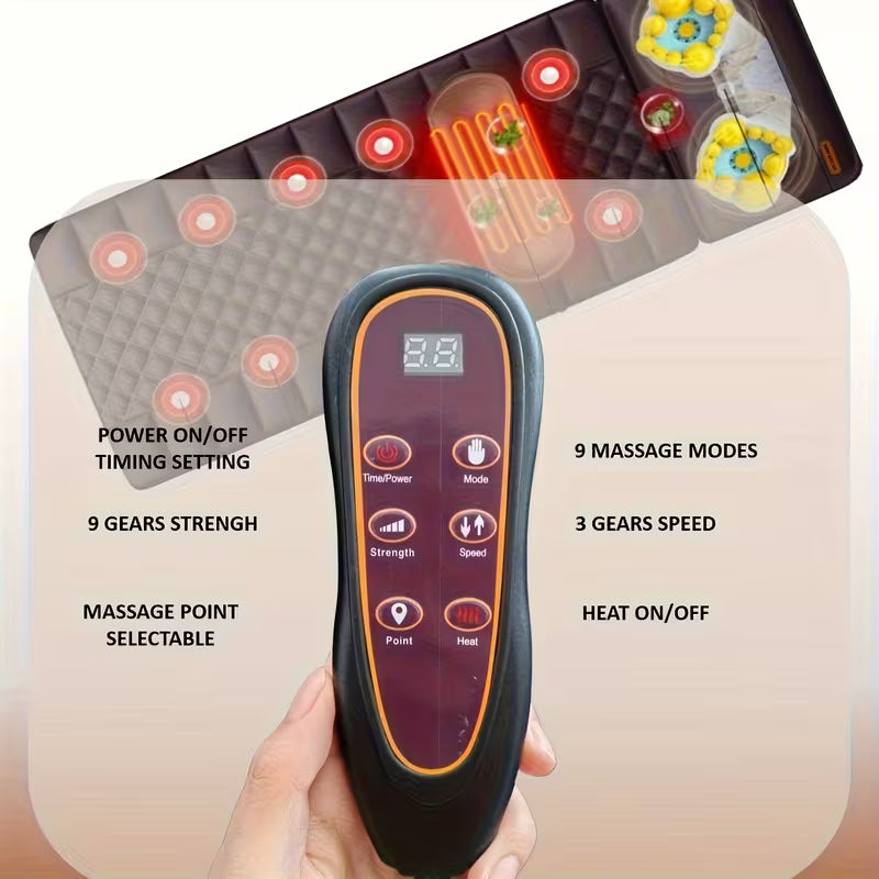 Full-Body Massage Mattress with Wave Vibration & Air Bags