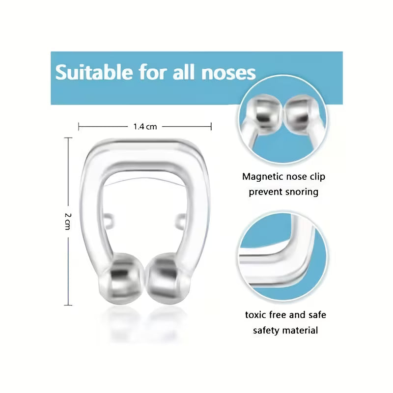 Anti-Snoring Nasal Clip - 4pcs with Box