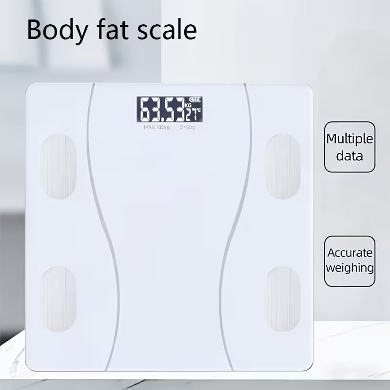 Smart Body Fat Scale – USB Rechargeable Digital BMI & Body Composition Monitor