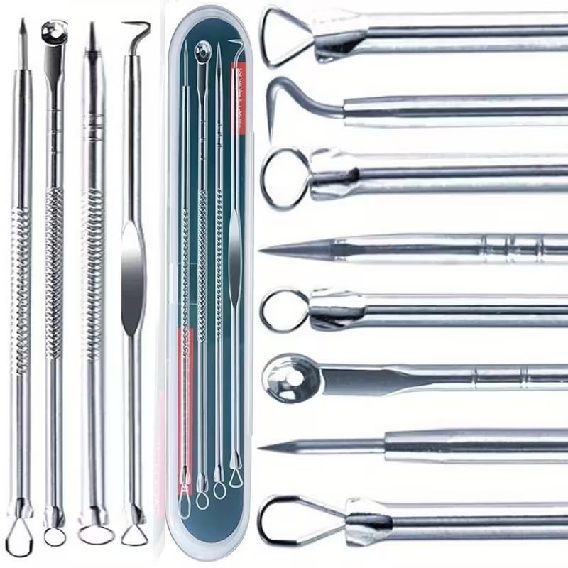 4pcs Blackhead Remover Tool Kit – Comedone Extractor Set