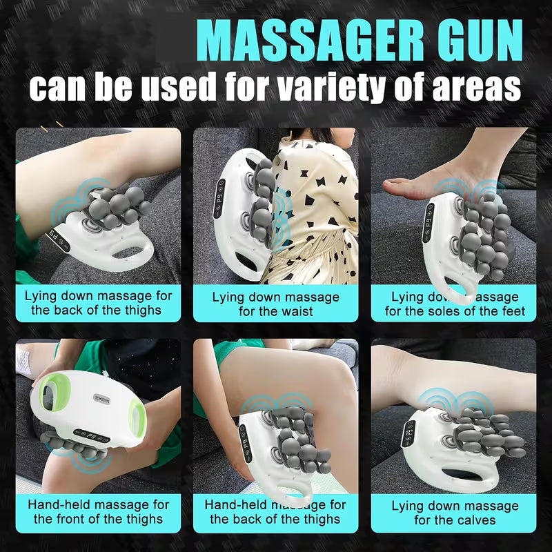 18-Head Electric Body Massager with Heat & Vibration | USB Rechargeable