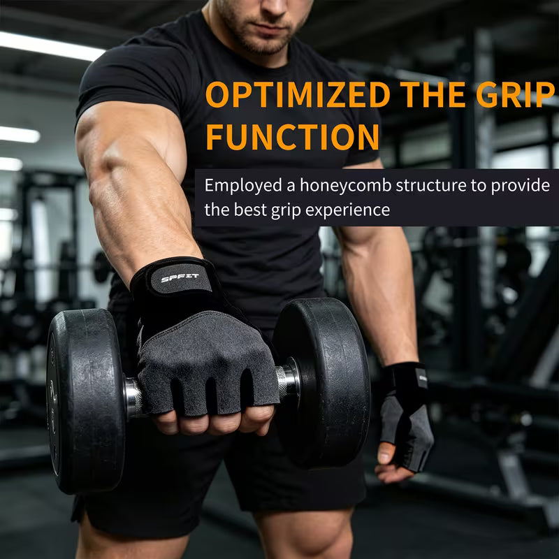 Fingerless Workout Gloves – Breathable Gym & Cycling Grip