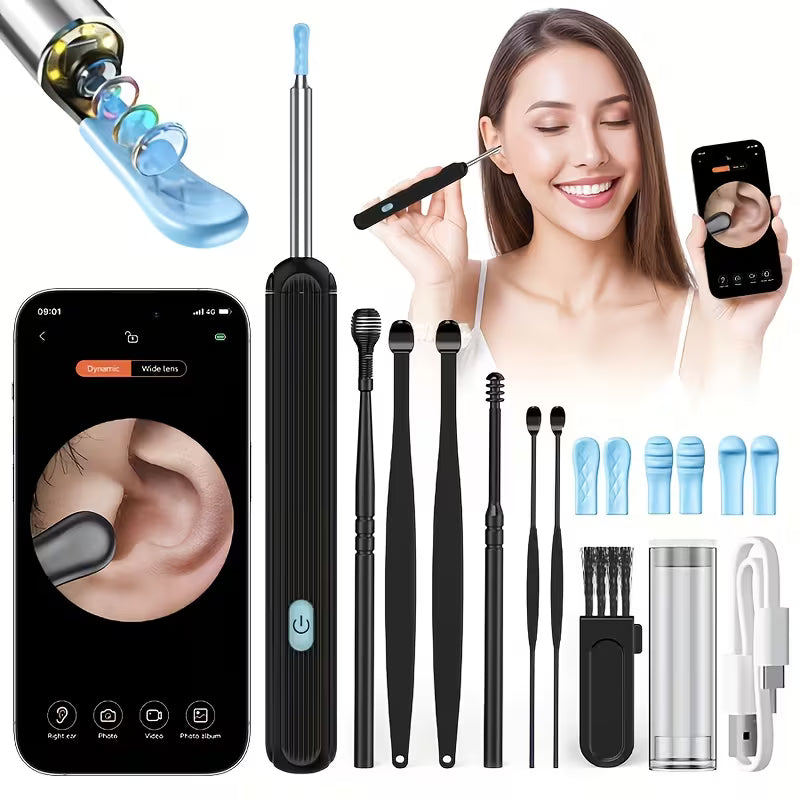 Wireless Earwax Removal Tool with Camera & Light – Smart Visual Ear Cleaner Kit