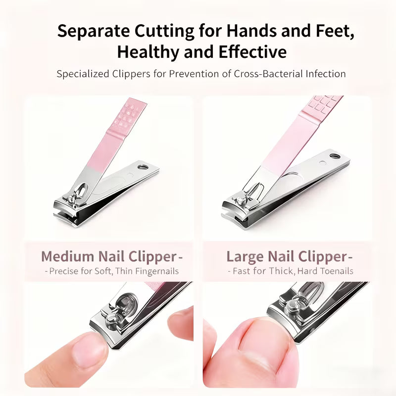 12pcs Home Manicure Set – Complete Nail & Foot Care Grooming Kit