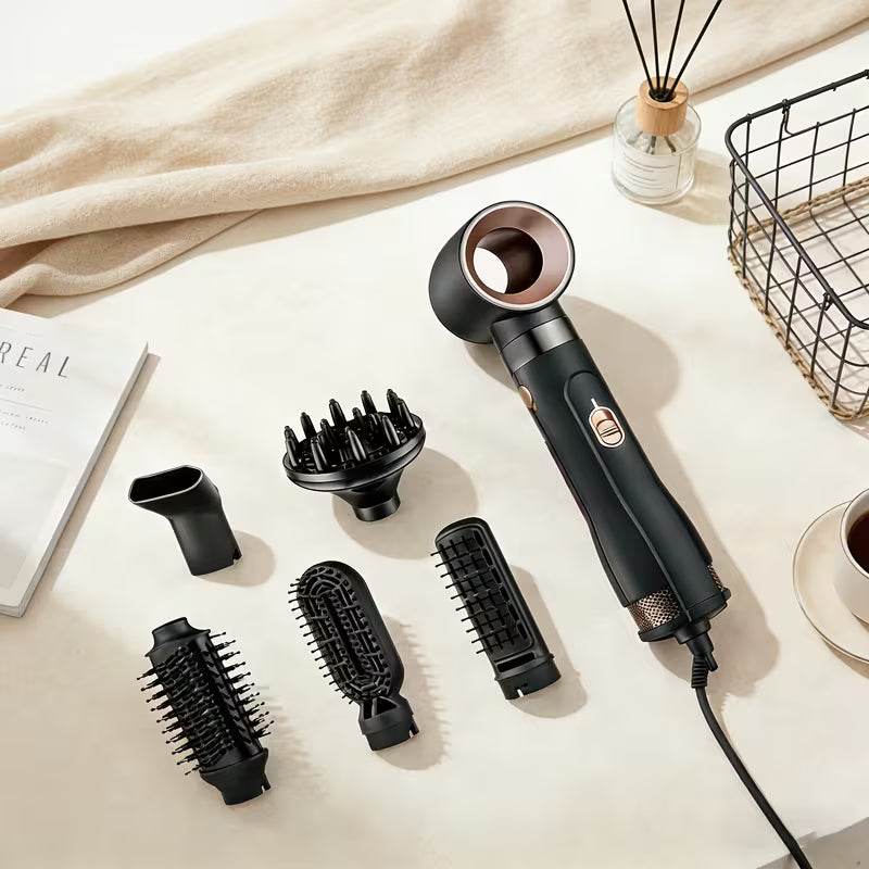 6-in-1 Hair Dryer Brush – Professional Ionic Blow Dryer with Diffuser