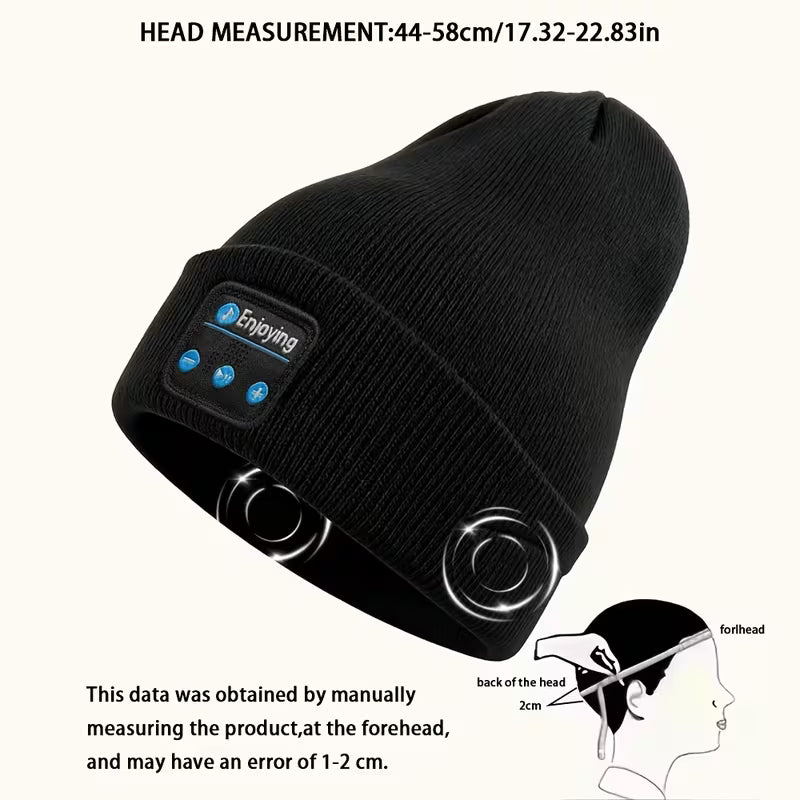 Autumn Winter Bluetooth Knitted Hat – Wireless Headset, Noise Reduction