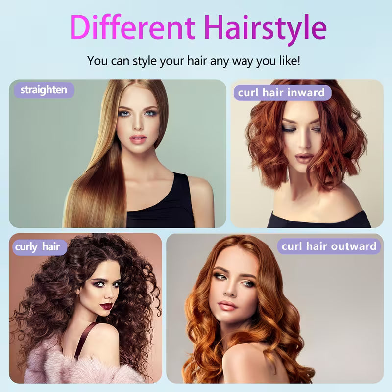 Cordless Hair Straightener Brush – Rapid Heating, Travel-Friendly Styling Tool