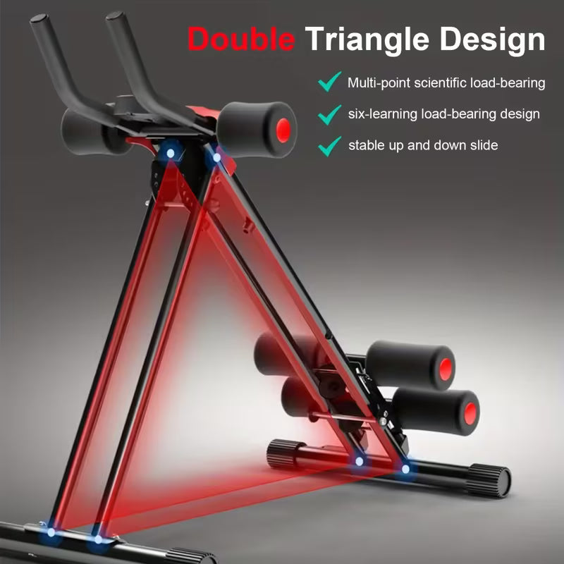Adjustable Abdominal Trainer – 5-Level Foldable Core Machine