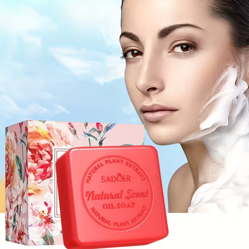 100g Handmade Rose Essential Oil Soap – Moisturizing & Gentle Cleanser