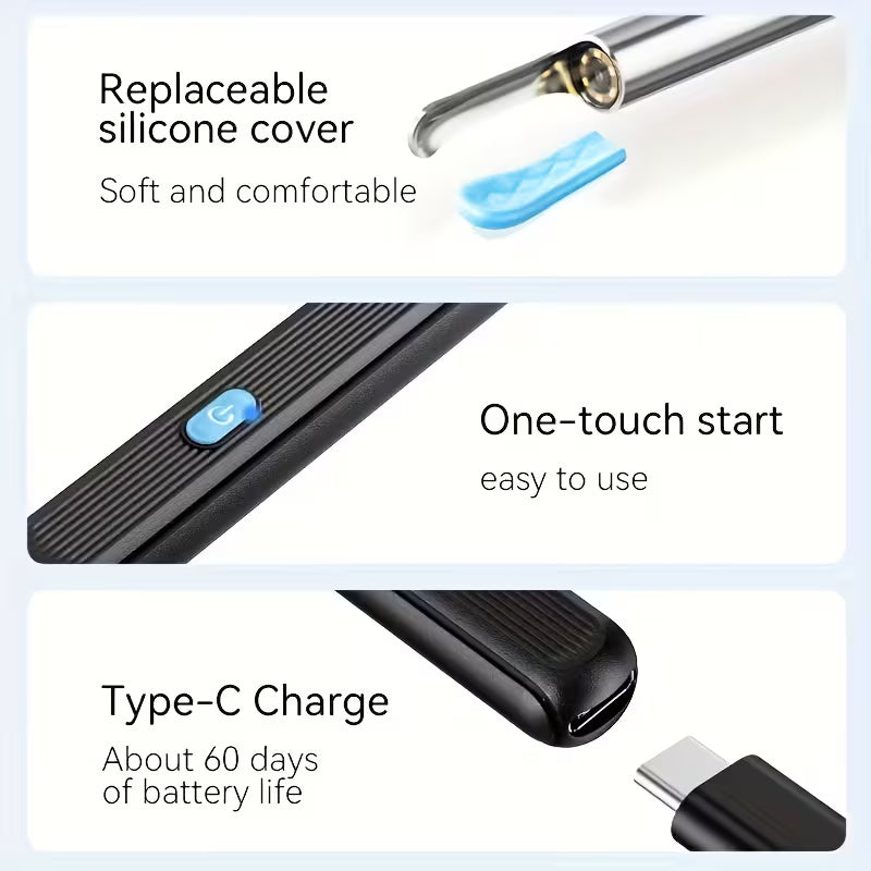 Wireless Earwax Removal Tool with Camera & Light – Smart Visual Ear Cleaner Kit