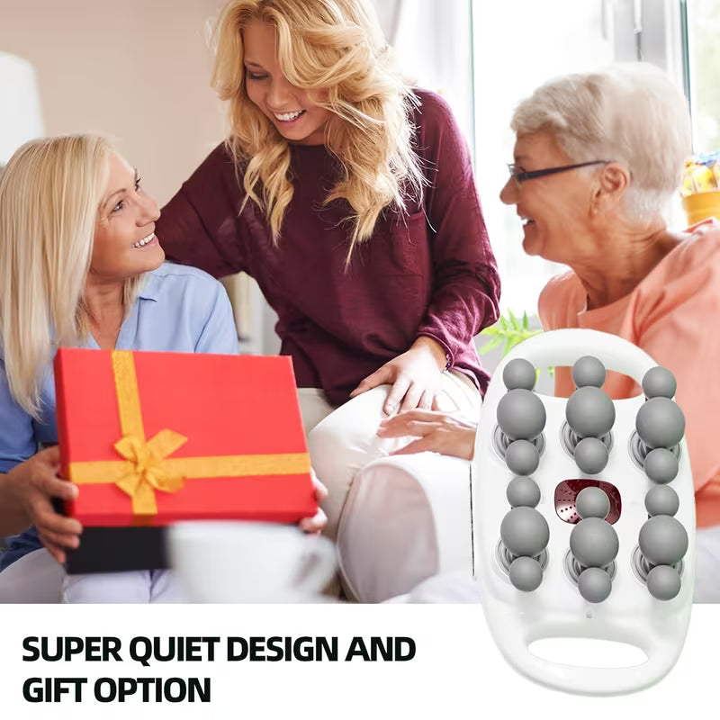 18-Head Electric Body Massager with Heat & Vibration | USB Rechargeable