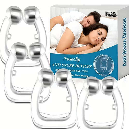 Anti-Snoring Nasal Clip - 4pcs with Box