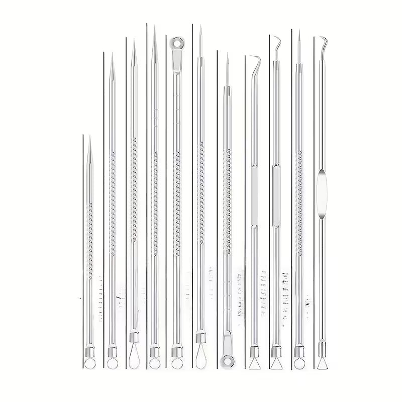 11pcs Professional Needle Set – Ultra-Fine Blackhead Remover & Pimple Picker