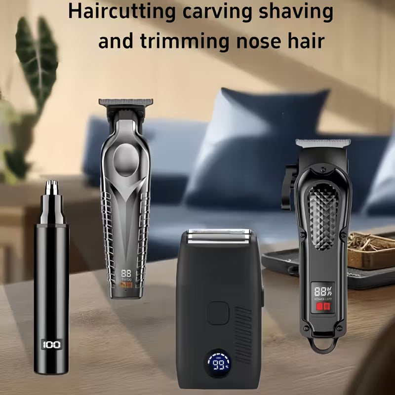 Premium Men’s Grooming Kit – Cordless Trimmer Set with LCD