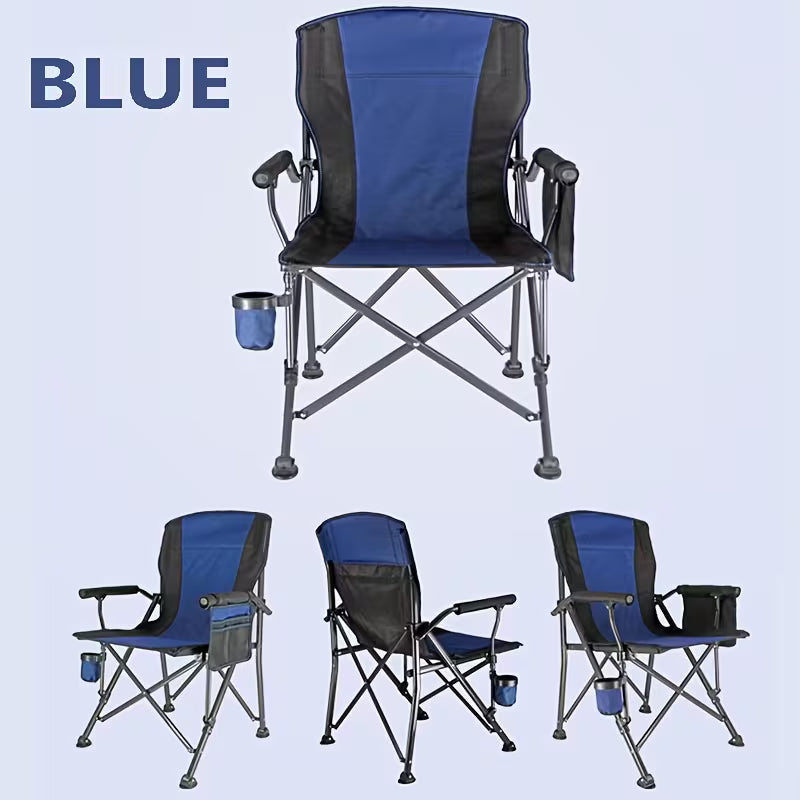Heavy-Duty Folding Camping Chair – High Back & Cup Holder