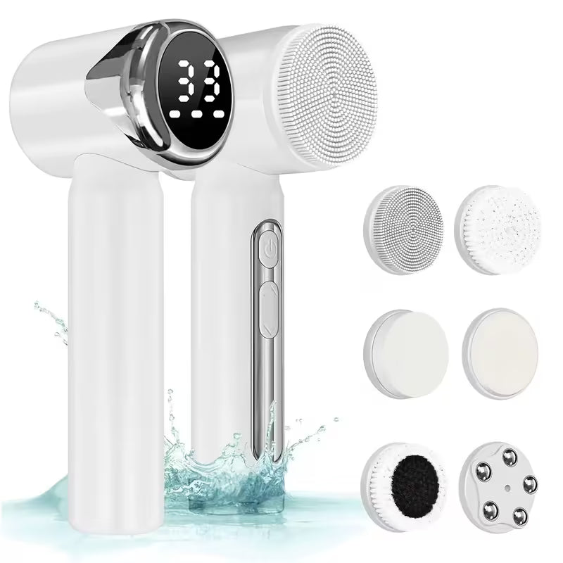 6-in-1 Electric Facial Cleansing Brush Set – Deep Clean
