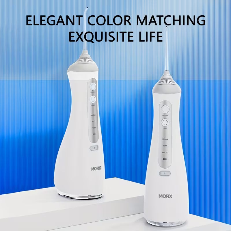MORX USB Rechargeable Water Flosser – 320ML Portable Oral Cleaner