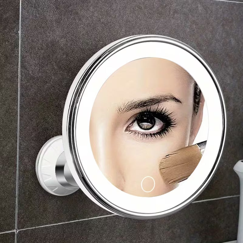 10X LED Magnifying Mirror – 3 Light Modes, 360° Rotation