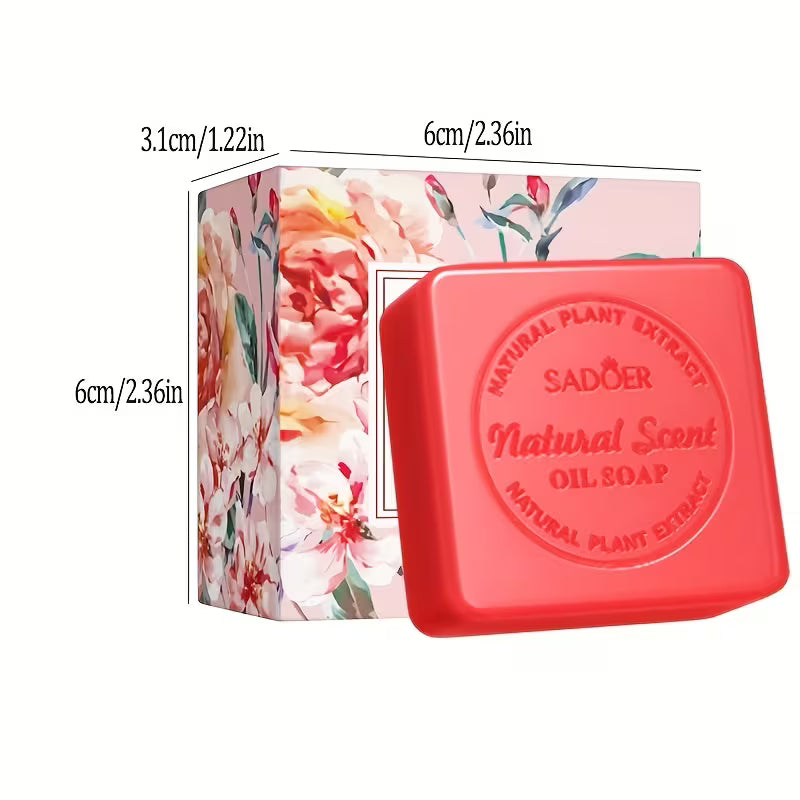 100g Handmade Rose Essential Oil Soap – Moisturizing & Gentle Cleanser
