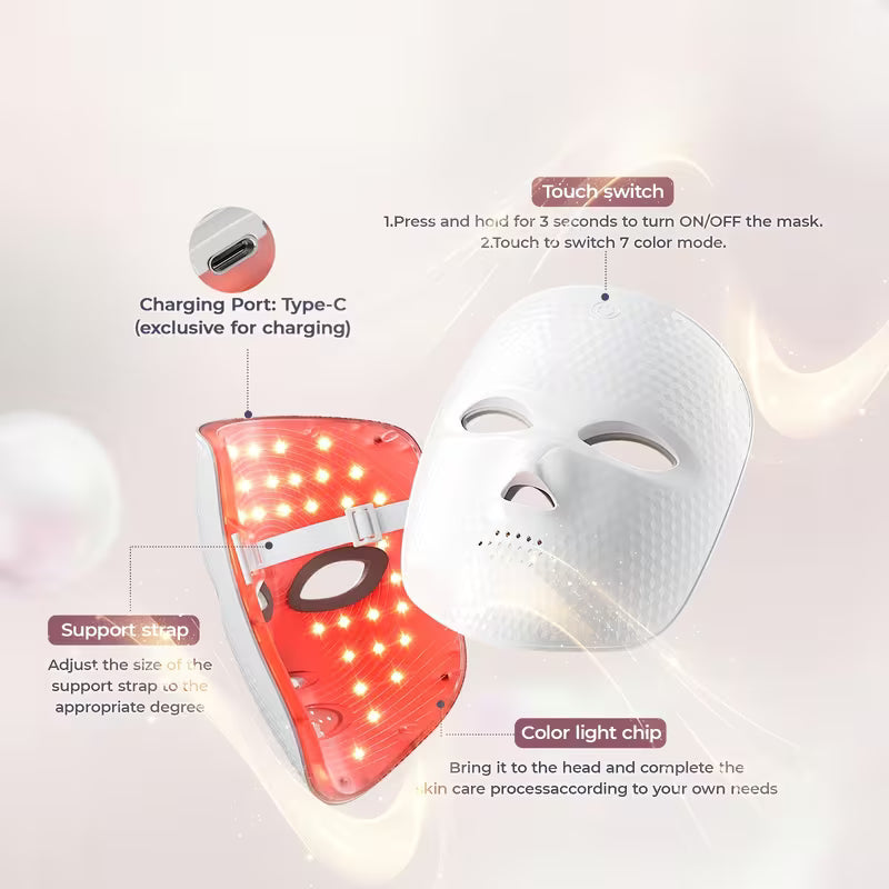 7-Color LED Facial Mask – Skin Firming & Glow Therapy