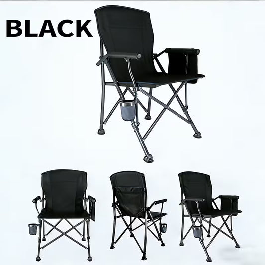 Heavy-Duty Folding Camping Chair – High Back & Cup Holder