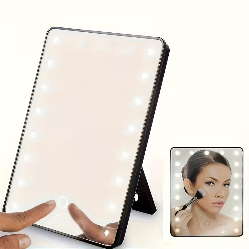 16 LED Makeup Mirror – Touch Dimmer, USB/Battery