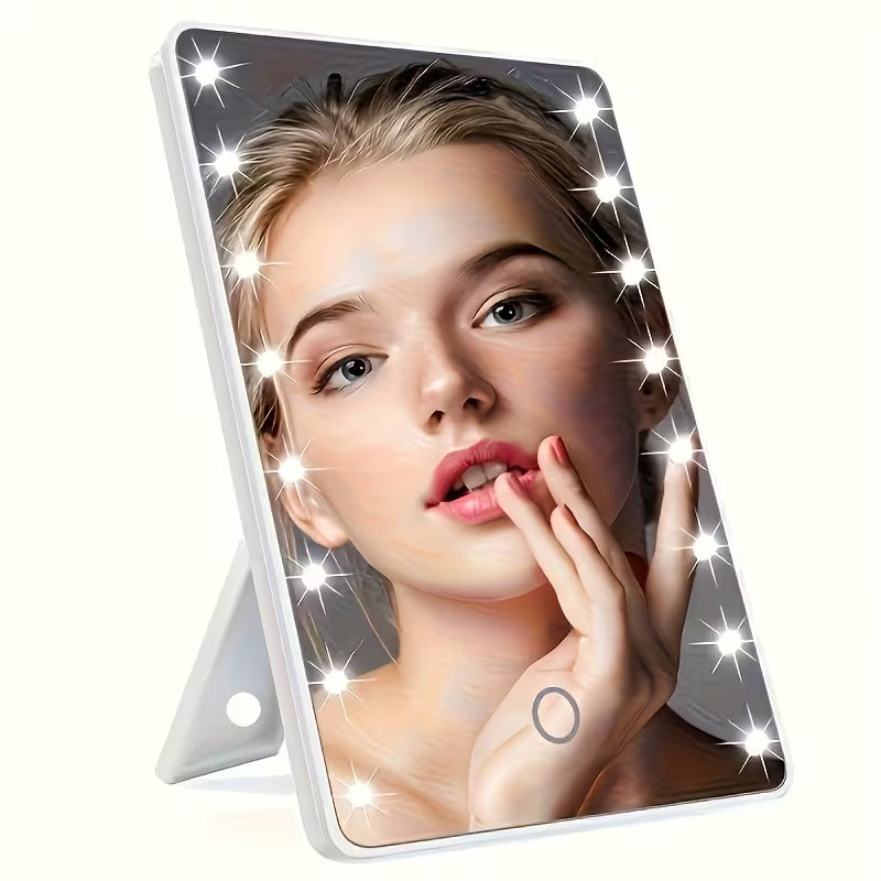 16 LED Makeup Mirror – Touch Dimmer, USB/Battery