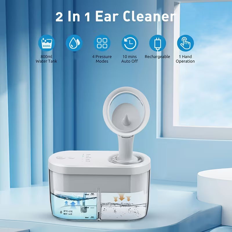 Electric Ear Cleaner – Automatic Earwax & Ear Canal Cleaning Device with Hair Drain Catcher