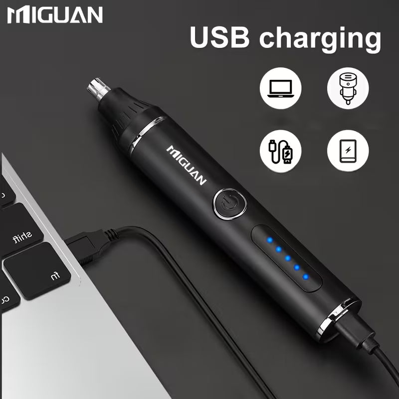4-in-1 USB Grooming Kit – Nose, Ear, Beard & Eyebrow Trimmer for Men