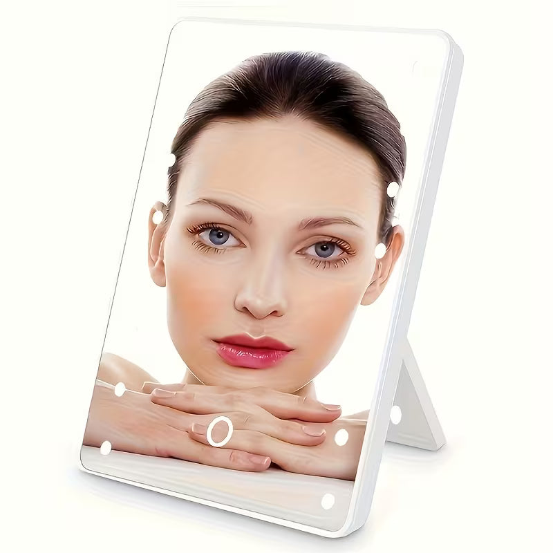 16 LED Makeup Mirror – Touch Dimmer, USB/Battery