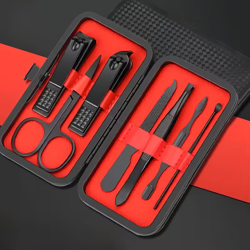Luxury Manicure & Pedicure Set (7/10/24pcs) – Stainless Steel Nail Care Kit with Travel Case
