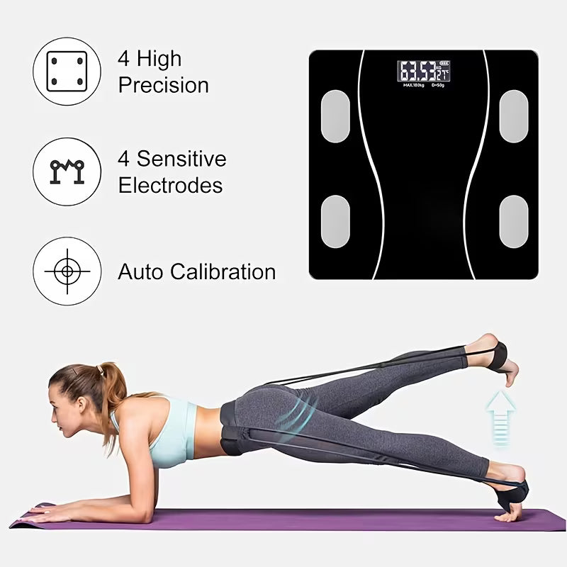 Smart Body Fat Scale – USB Rechargeable Digital BMI & Body Composition Monitor