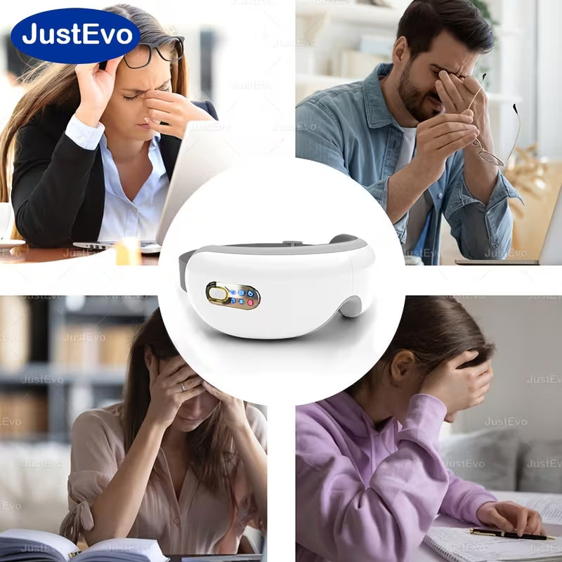 JustEvo Eye Massager – Heated Eye Mask with Music for Relaxation & Eye Care