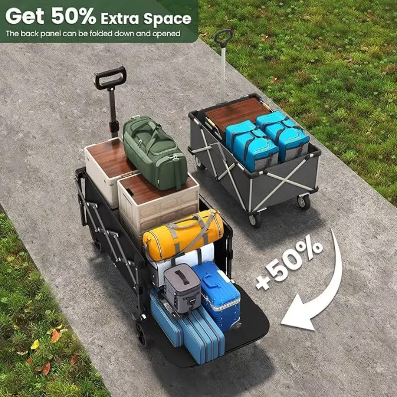 130L Foldable Heavy-Duty Camping Wagon Cart