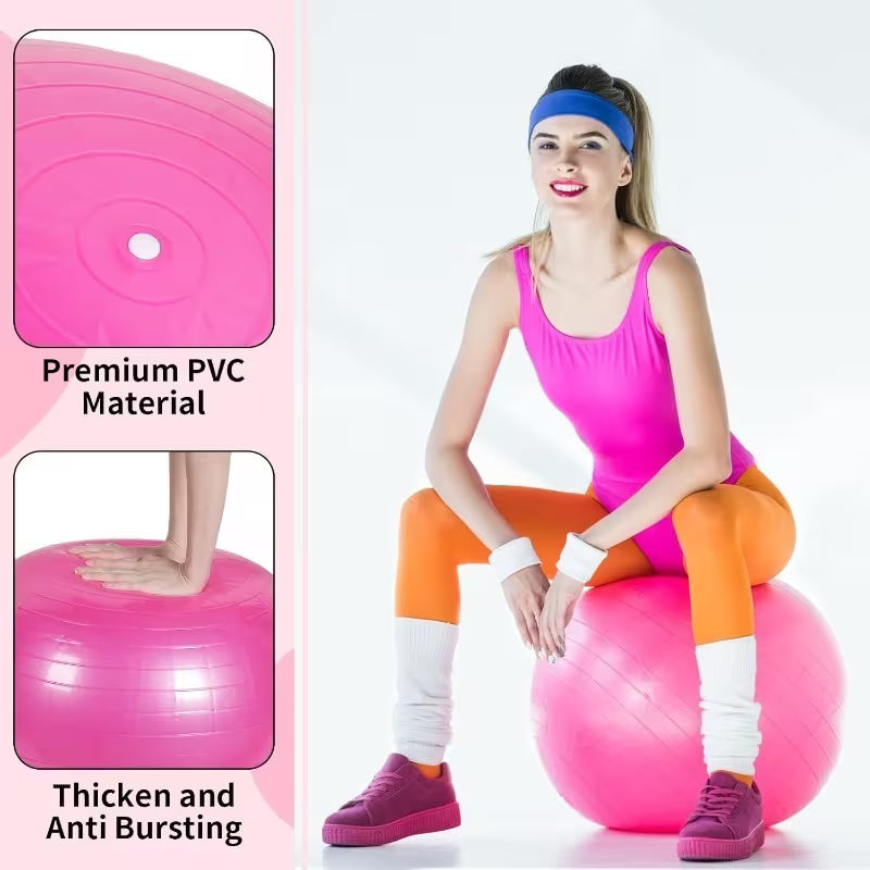 3pcs Fitness Set – Exercise Ball with Pump & Air Plug