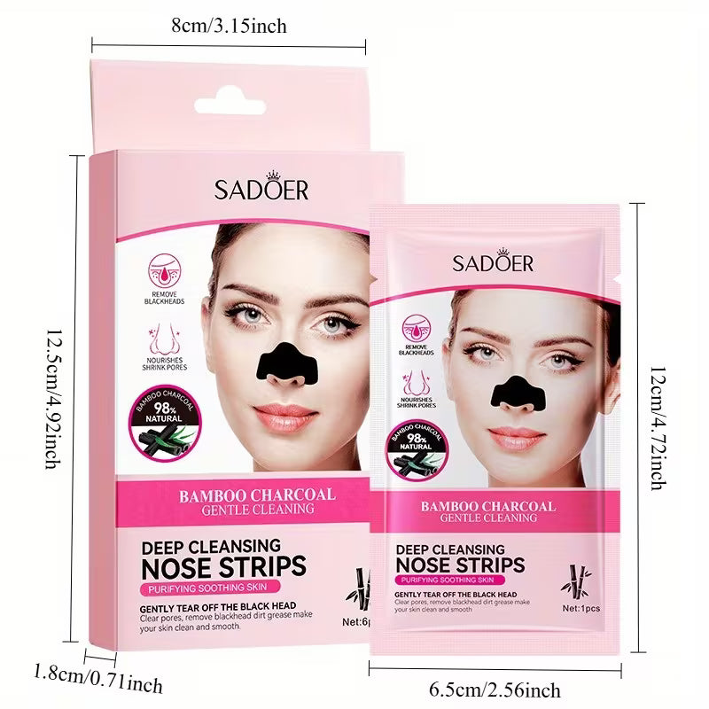Bamboo Charcoal Deep Cleansing Nose Strips – Blackhead & Whitehead Remover