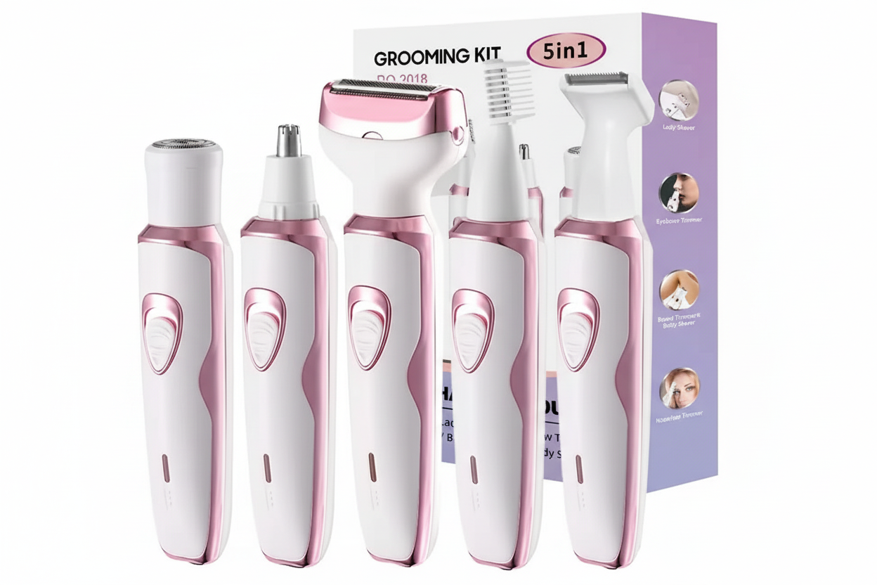 Women’s Electric Hair Remover Set – USB Rechargeable, Multi-Functional, Portable