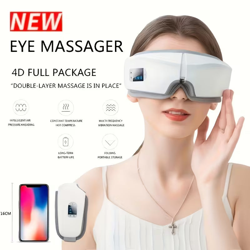 Smart Eye Massager – 5 Modes, Heated & Foldable