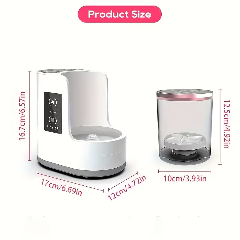 2-in-1 Electric Makeup Brush Cleaner & Dryer – USB Auto Spin