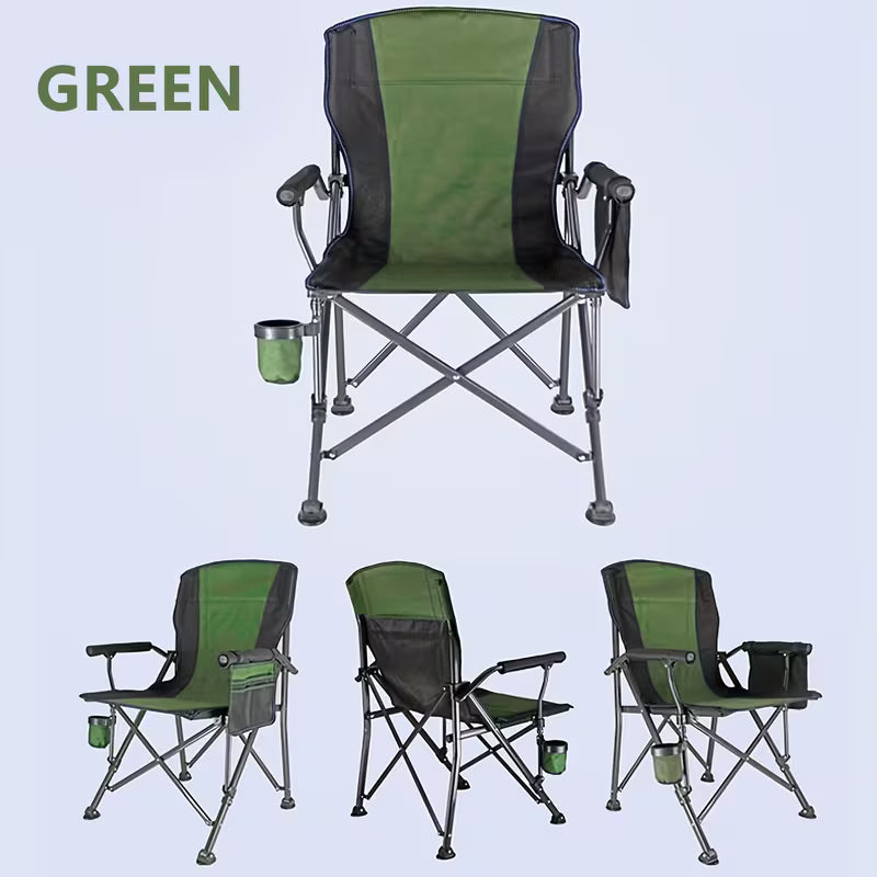 Heavy-Duty Folding Camping Chair – High Back & Cup Holder