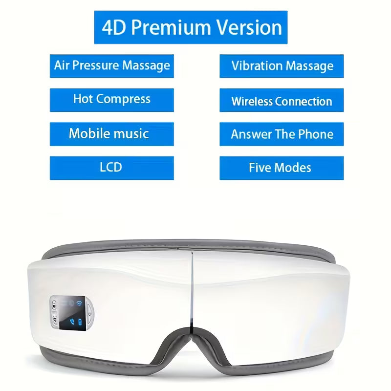 Smart Eye Massager – 5 Modes, Heated & Foldable