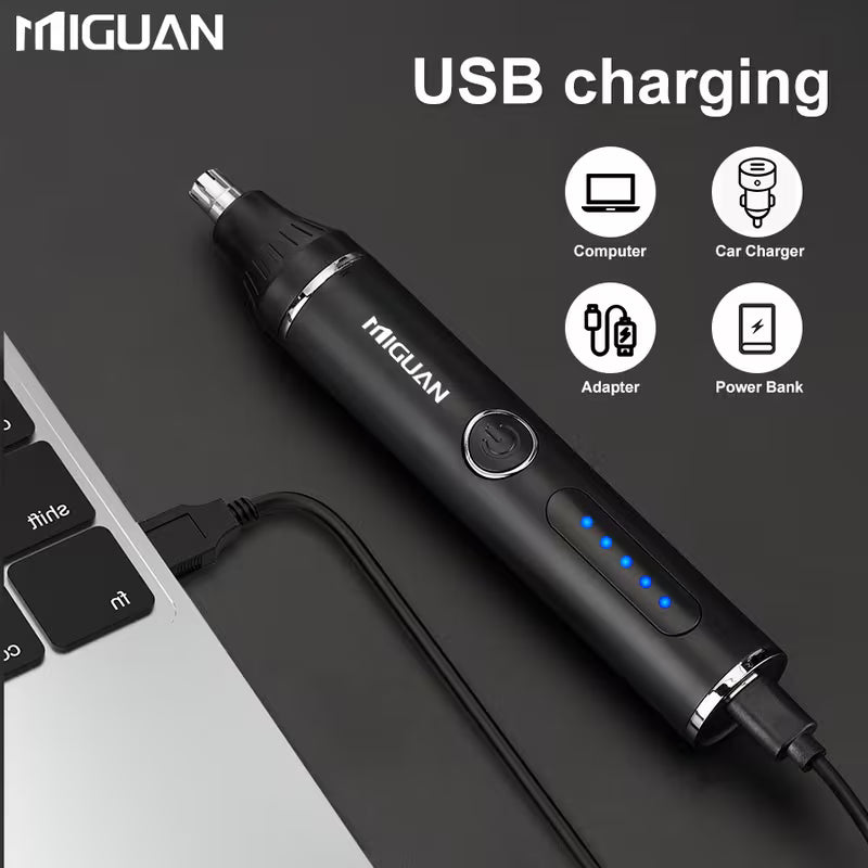 4-in-1 USB Grooming Kit – Nose, Ear, Beard & Eyebrow Trimmer for Men