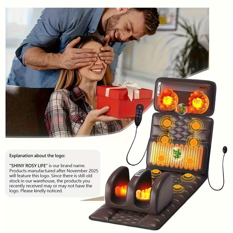 Full-Body Massage Mattress with Wave Vibration & Air Bags