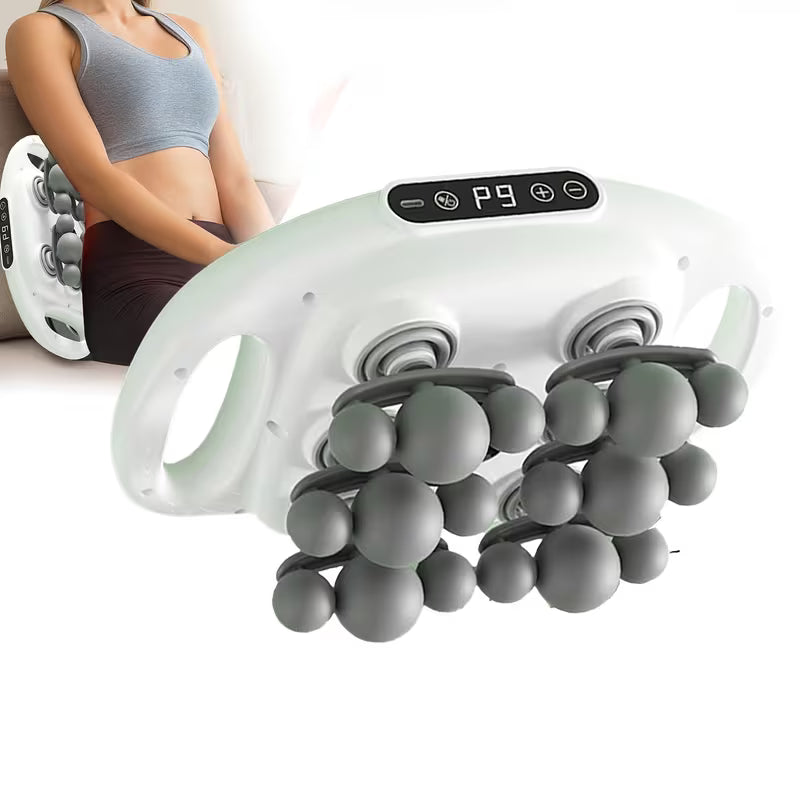 18-Head Electric Body Massager with Heat & Vibration | USB Rechargeable