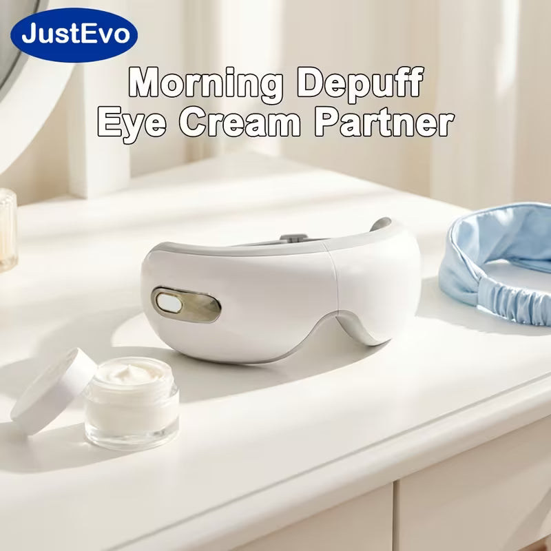 JustEvo Eye Massager – Heated Eye Mask with Music for Relaxation & Eye Care