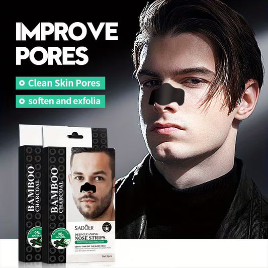 Bamboo Charcoal Deep Cleansing Nose Strips – Blackhead & Whitehead Remover