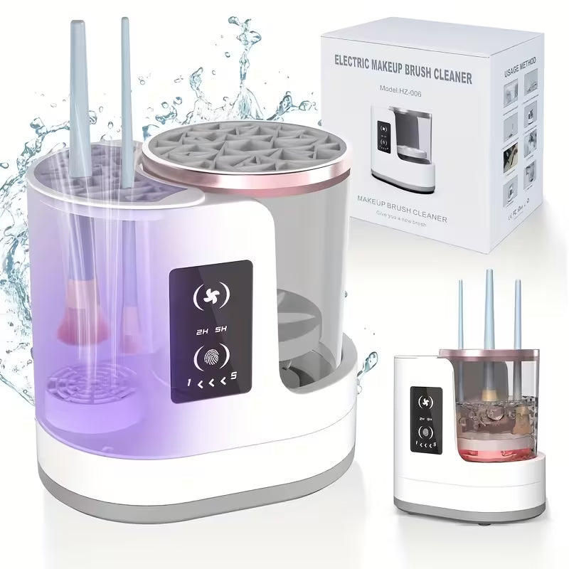 2-in-1 Electric Makeup Brush Cleaner & Dryer – USB Auto Spin