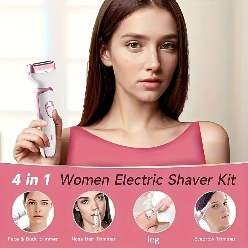 Women’s Electric Hair Remover Set – USB Rechargeable, Multi-Functional, Portable